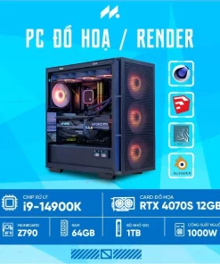 PC RENDER i9-4070 (i9-14900K, RTX 4070 OC 12GB, Ram 64GB DDR5, SSD 1TB, 1000W) #3 #2